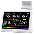 bonoch 16 in 1 Air Quality Monitor Indoor 7" Display 9 AQI+7 Alerts, CO2 by bonoch