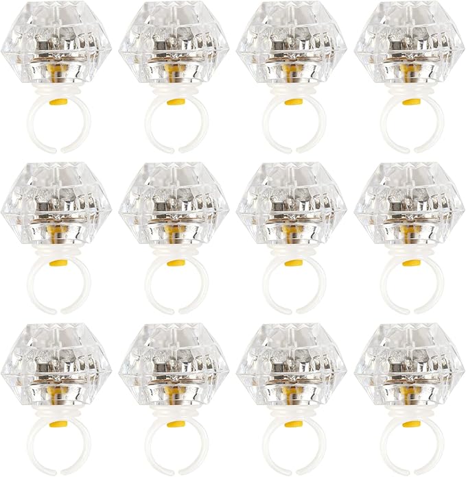Flashing Led Light up Rings Toys, Colorful Blinking Bumpy Rings by DAOKEY