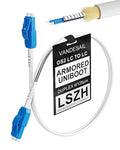 OS2 Uniboot LC to LC Outdoor Armored Fiber Patch Cable, Single Mode 1G/10GB by VANDESAIL