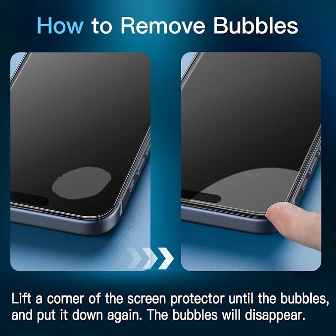 JETech Screen Protector for iPhone 15 6.1-Inch - Image 2