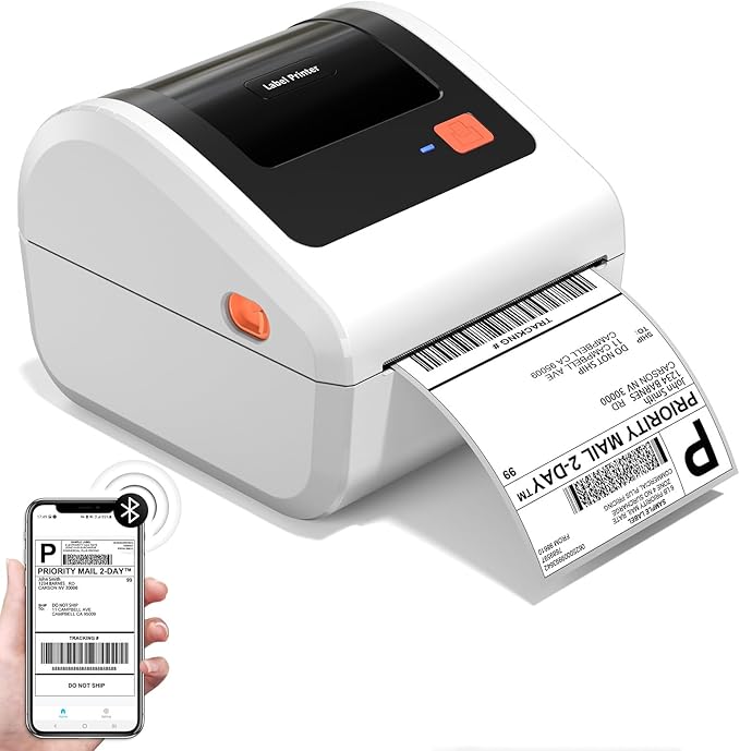 Bluetooth Thermal Shipping Label Printer by OmezizyLabelPrinter