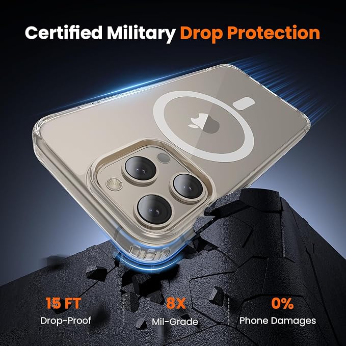 toushion 3 in 1 for iPhone 15 Pro Max Case Clear - Image 4