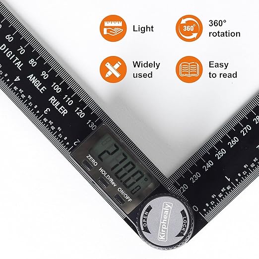 Digital Angle Finder Protractor, 7inch 200mm Angle Gauge Professional Measuring - Image 5