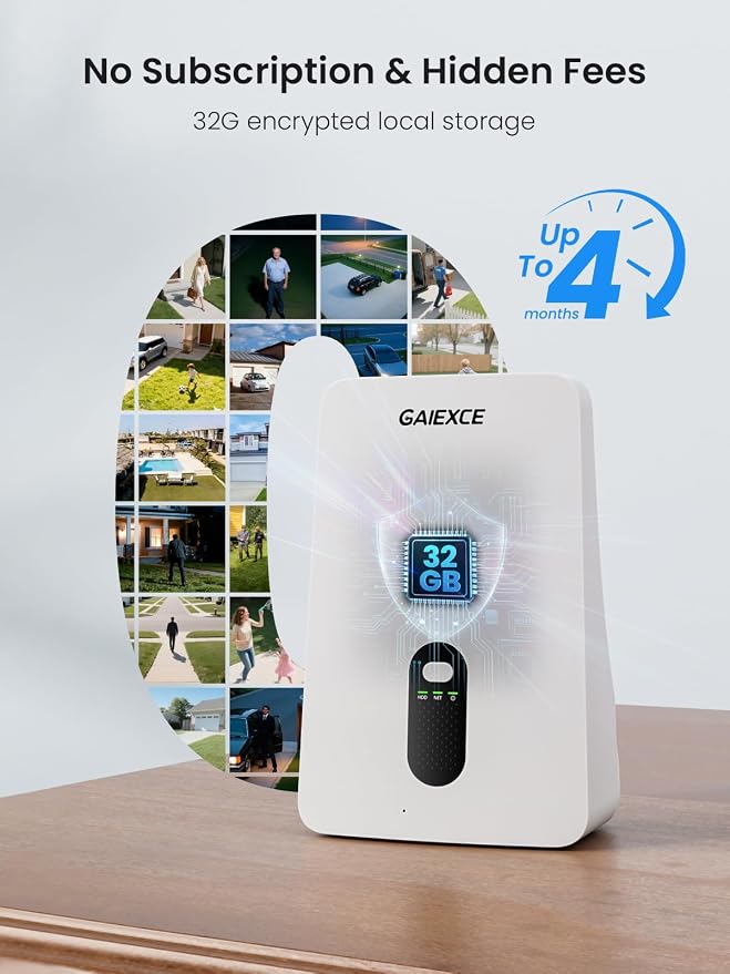 Solar Security Cameras Wireless Outdoor 2 Cam Kit Expadable to 10H, No - Image 2
