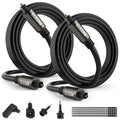 Elecan Optical Audio Cable 15 Ft/2 Pack Digital Audio Toslink Cable Cord-Fiber by Elecan