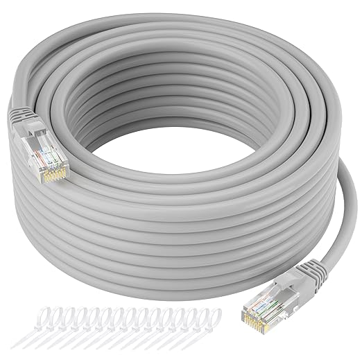 Cat5e Ethernet Cable 75 FT, Long Cat 5e Internet Cable, Standard RJ45 Connector by Kxable