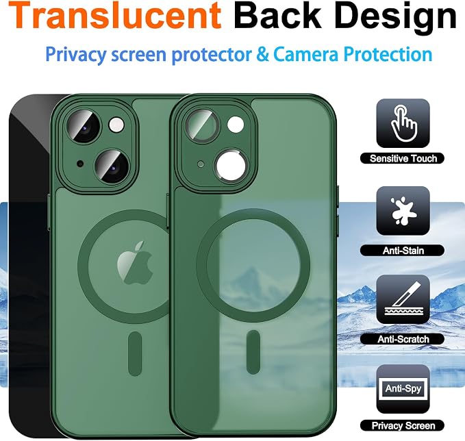for iPhone 15 Plus Case with Privacy Screen Protector and Camera Protection - Image 2