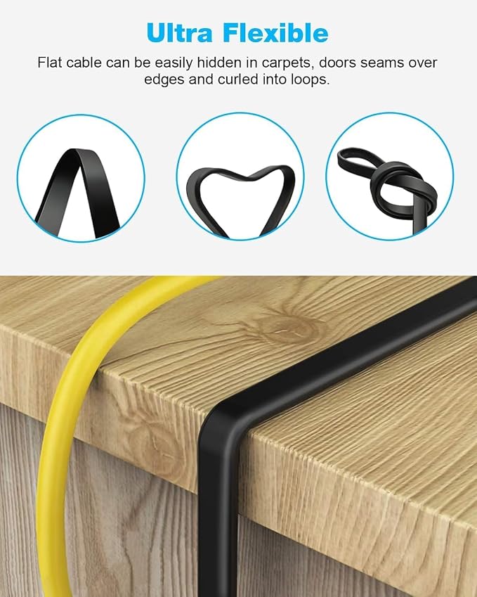 DDMALL CAT 8 Ethernet Cable, 1.5ft 3ft 6ft 10ft 15ft 20ft 25ft 30ft 40ft 50ft - Image 5