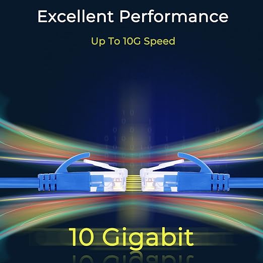 Rapink Patch Cables Cat6a 1ft Slim, Cat6a Ethernet Patch Cable 10G Support - Image 6