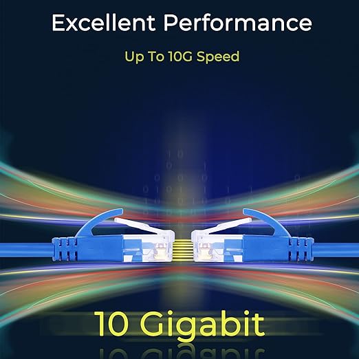 Rapink Patch Cables Cat6a 0.5ft Slim, Cat6a Ethernet Patch Cable 10G Support - Image 5