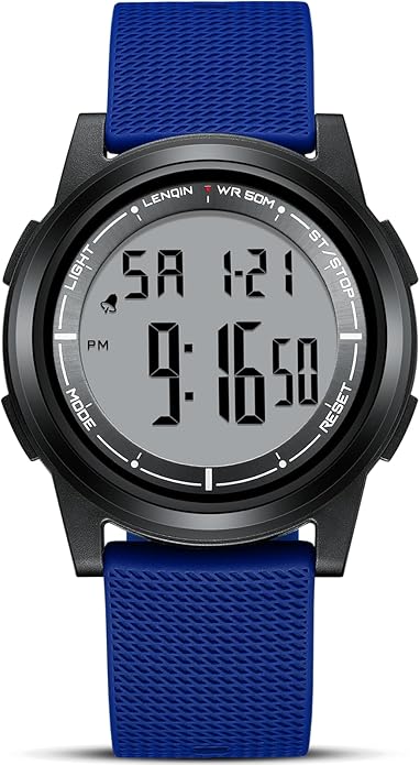 HANPOSH Mens Digital Watch Ultra Thin Minimalist Sports Waterproof Outdoor LED by BIDENWATCHESUS