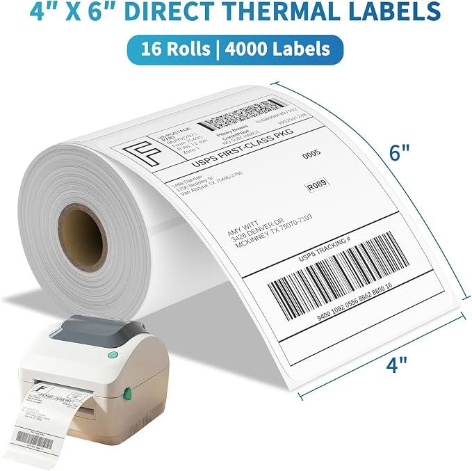 9527 Product 4x6 Blank Direct Thermal Shipping Labels - Image 3