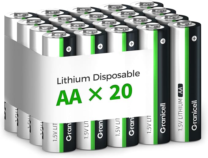 Granicell 20-Pack Lithium AA Batteries | 1.5V by Granicell