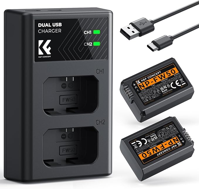 K&F Concept NP-FW50 Battery and Dual Slot Charger - Image 8