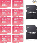 JUANWE 32GB Micro SD Cards 10 Pack Memory Card, SDHC High-Speed U1 SD Card by JUANWE