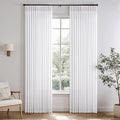 Memory Trained Pinch Pleated Curtains 100 Inches Long, Viral Linen Pinch Pleat by ANRODUO