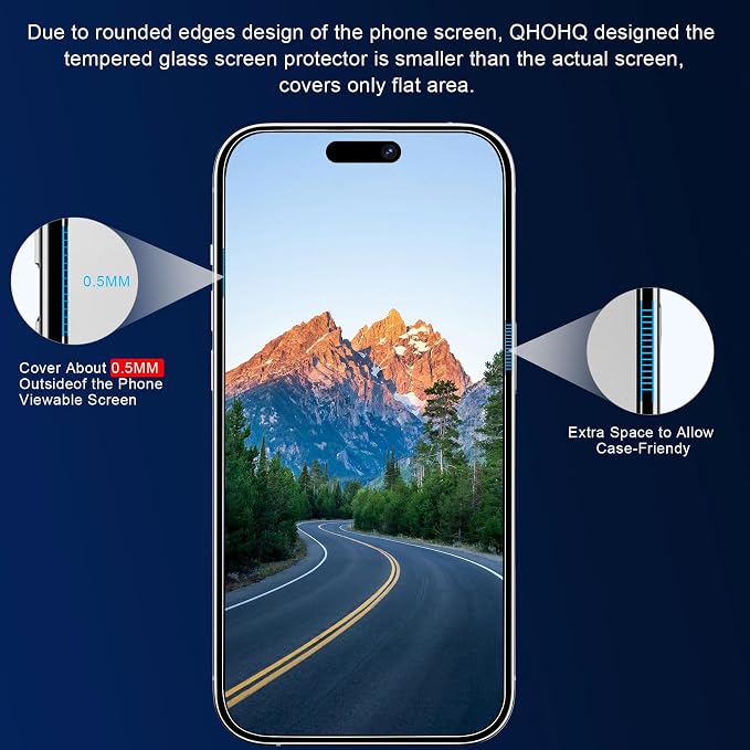 QHOHQ 3 Pack Privacy Screen Protector - Image 4