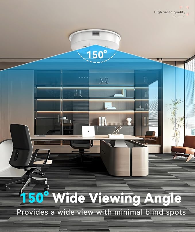 1080P HD Wireless WiFi Indoor Camera Smoke Detector - Image 5