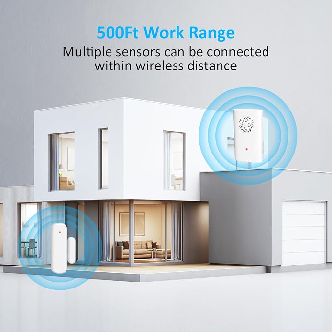 Door Chime, Wireless Door Open Sensor Alarm When Entry Business/Office/Store - Image 3