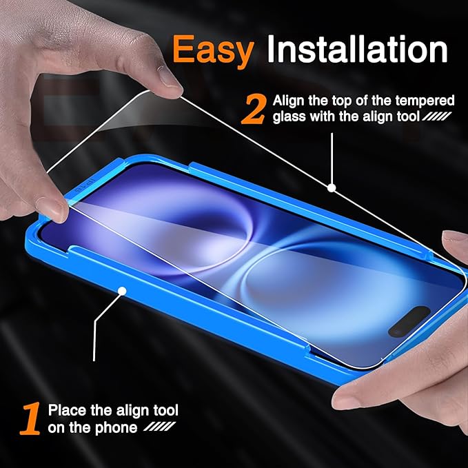 Wiaocit 3 Pack Tempered Glass Screen Protector - Image 2