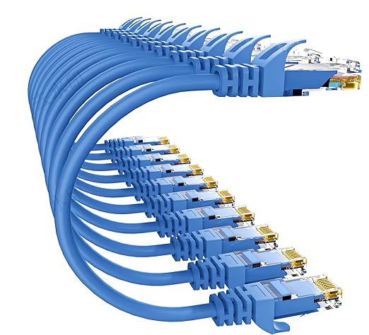 Cat 6 Ethernet Cable 0.5FT 10Pack, Cat6 Ethernet Patch Cable 10Gbps, High-Speed by 10Gsupxsel