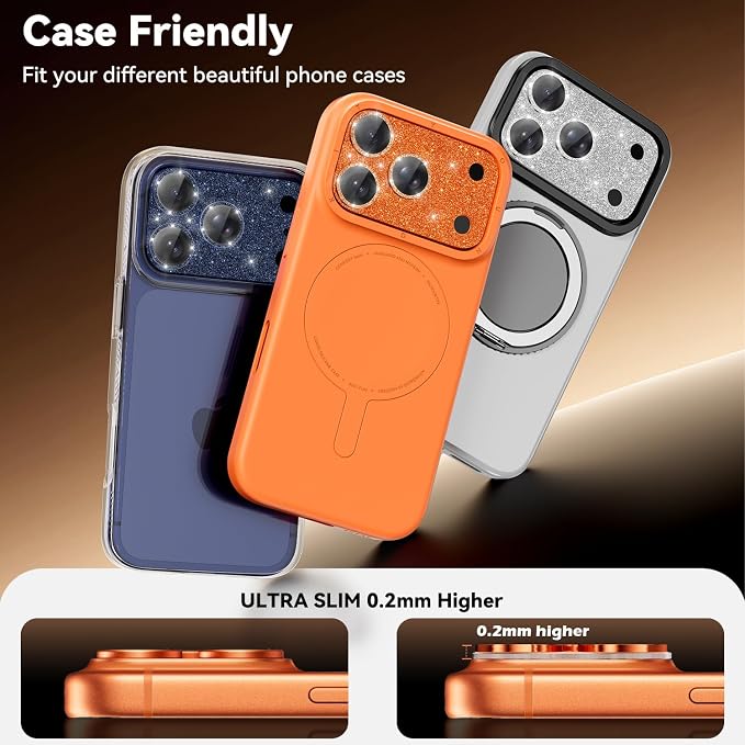imluckies Compatible with iPhone 17 Pro Camera Lens Protector Bling, Ultra HD - Image 5