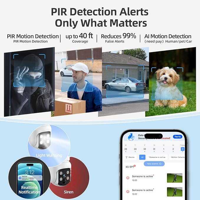 Solar Security Cameras Wireless Outdoor, 4MP Solar Powered, 6 Cam kit, Color - Image 9