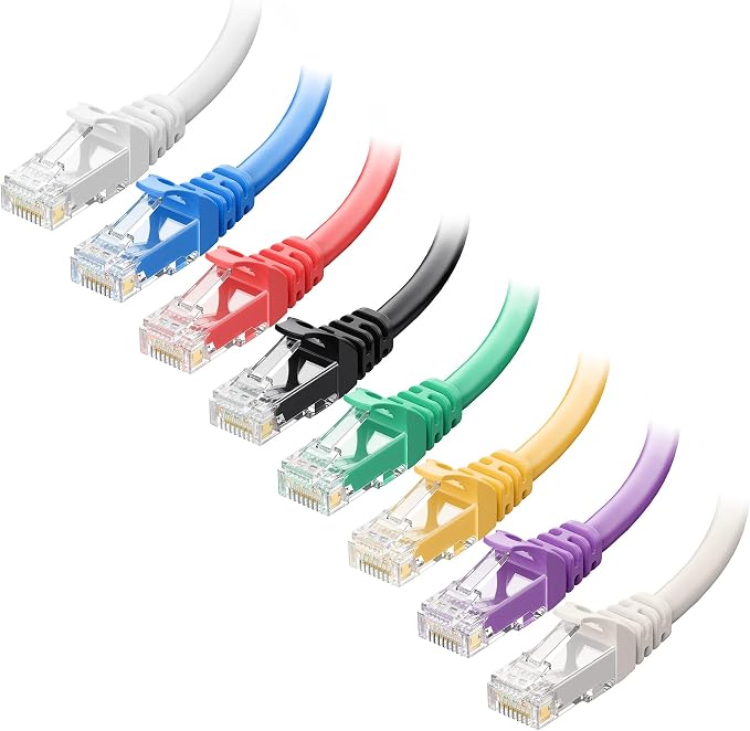 Cable Matters 1Gbps 8-Pack Snagless Cat 5e Ethernet Cable - 10ft by CableMatters