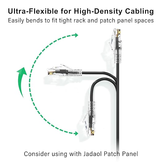 Jadaol UL Listed Patch Cables Cat 6a / Cat 6 2 ft 24-Pack, 10Gbps 550MHz Slim - Image 2