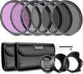 NEEWER 37mm Lens Filter Kit: UV, Lens Hood and Lens Cap Compatible by Neewer