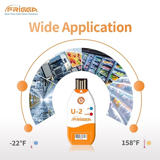 Frigga 5 Pack 100 Days USB Temperature Data Logger Single Use Temperature - Image 9