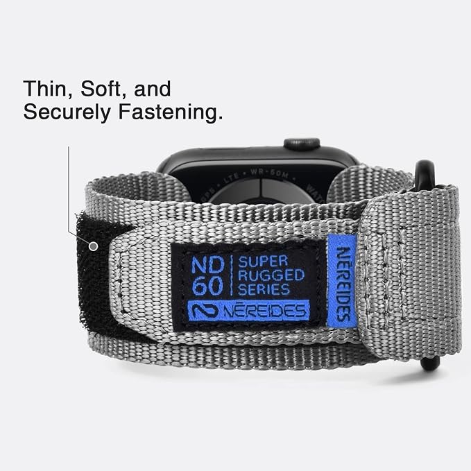 Nereides Compatible with Apple Watch Band Ultra 3/2/1, Nylon Sports Strap with - Image 8