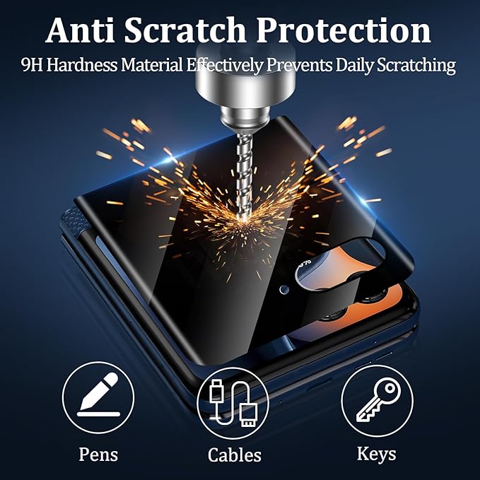 3+3 Pack for Motorola Razr 2026/2025/2024 Front Privacy Screen Protector + - Image 4