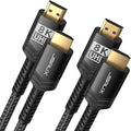 JSAUX 8K HDMI Cable 2.1 2 Pack 15ft, 48Gbps Ultra High Speed HDMI Cable Braided by JSAUX