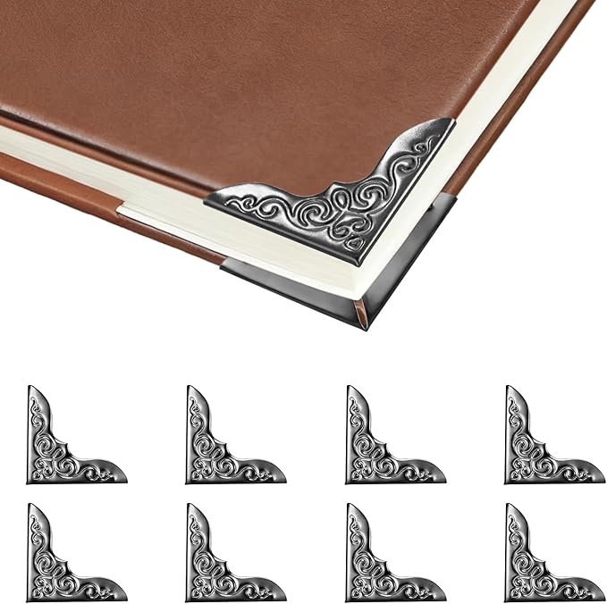 100pcs Metal Book Corner Protectors, Paperbacks Book Edge Protectors Picture by CooBigo