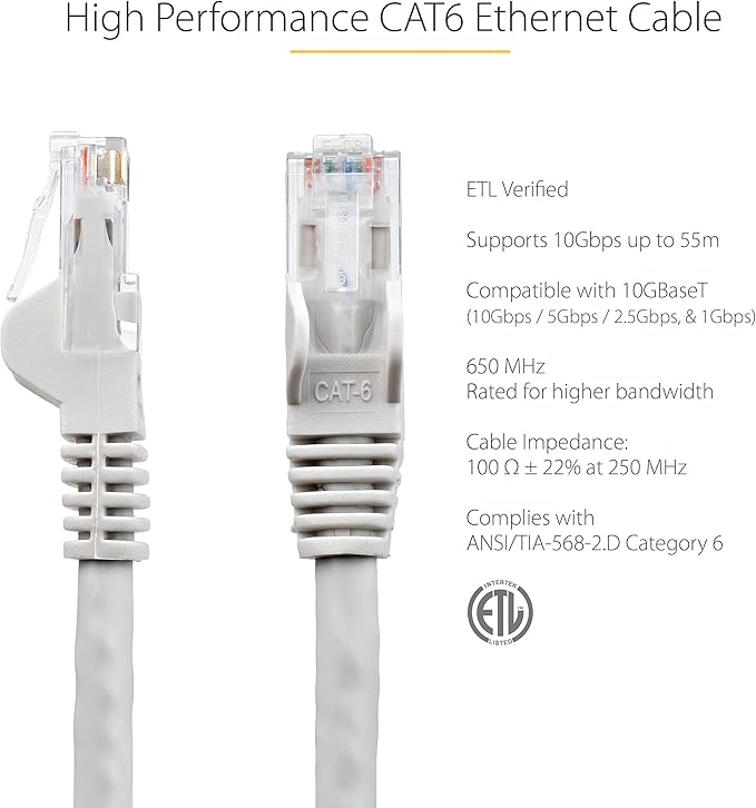 StarTech 1ft CAT6 Ethernet Cable - Image 2