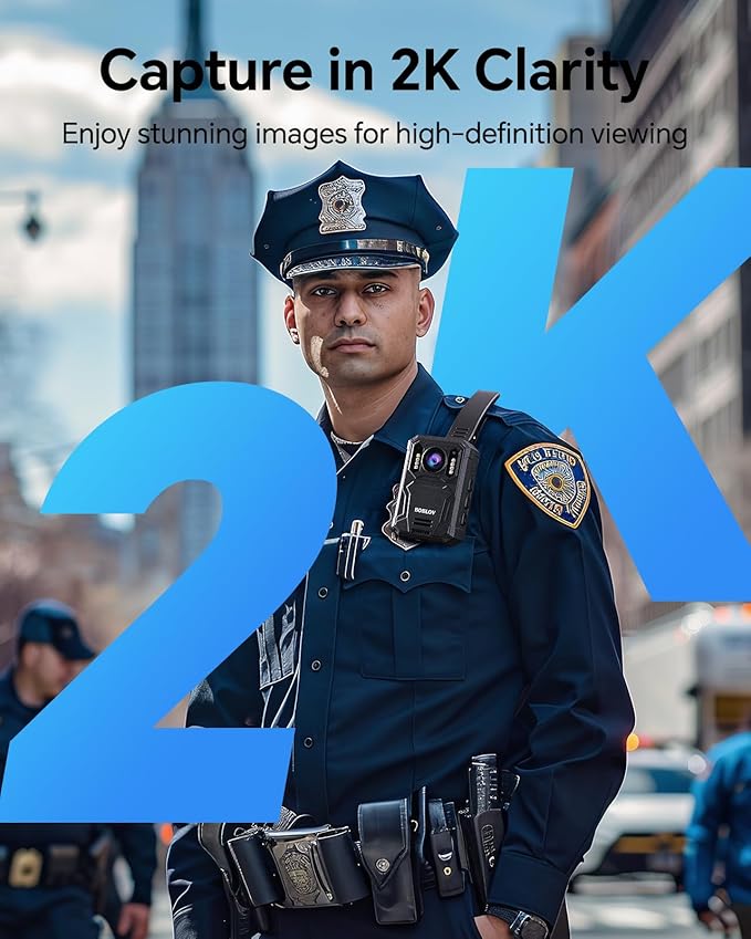 BOBLOV KJ23Pro 2K Body Camera, 128GB Body Worn Camera - Image 2