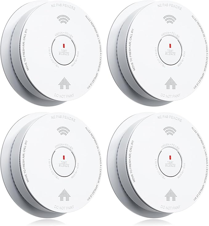 SITERWELL Smoke Detector 10 Year Battery Operated, Smoke Alarm by SITERWELL