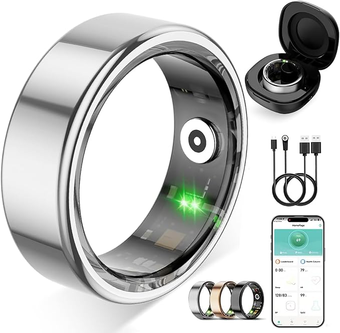Smart Ring for Women Men, No Subscription Fee, Fitness Tracker Ring by Unknown