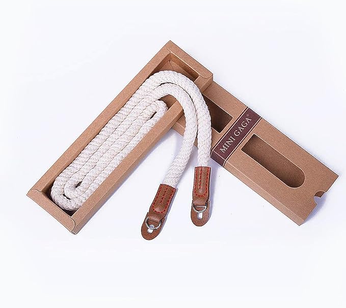 DOROM Vintage Handmade Cotton Leather Rope Camera Neck Strap by Unknown