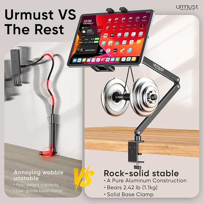 Urmust Portable Monitor Stand 15.6", iPad Stand - Image 6