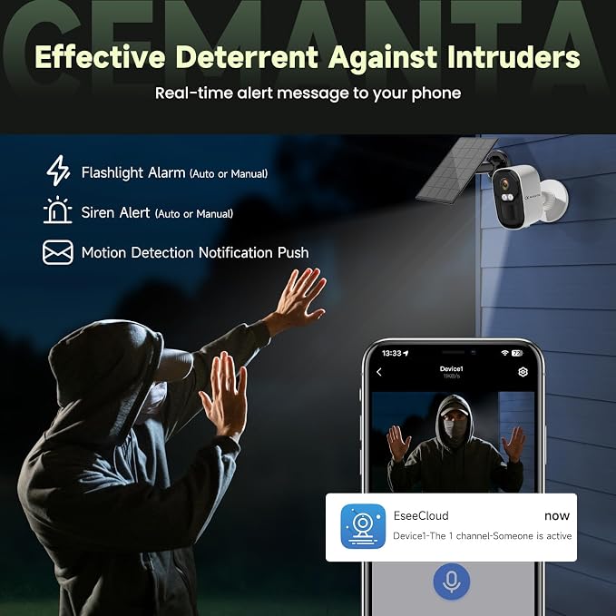 2.5K 4MP Security Camera Wireless Outdoor, Free Cloud Storage, 2.4G/5Ghz WiFi - Image 7