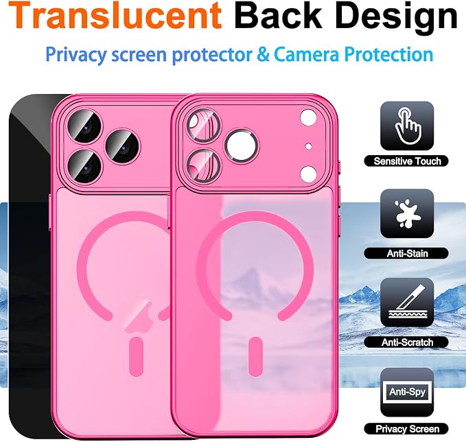 for iPhone 17 Pro Case with Privacy Screen Protector and Camera Protection - Image 2