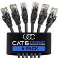 Cat 6 Ethernet Cable 8 Feet 6 Pack, Cat6 RJ45 Ethernet Patch Cables, High-Speed by UltraClarityCables