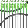 10-Pack - 50m SC/APC to SC/APC Fiber Optic Internet Cable, Armored Single Mode by Bangun