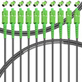 10-Pack - 20m SC/APC to SC/APC Fiber Optic Internet Cable, Armored Single Mode by Bangun