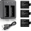 3 x 1050mAh Rechargeable Action Camera Battery by VVHOOY