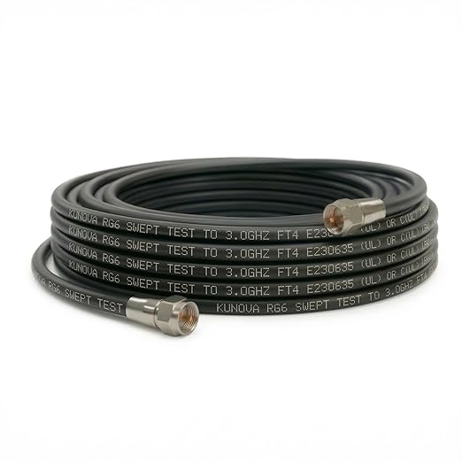 KUNOVA 100 FT RG-6 Coaxial Cable RG6 3.5 Ghz by KUNOVA