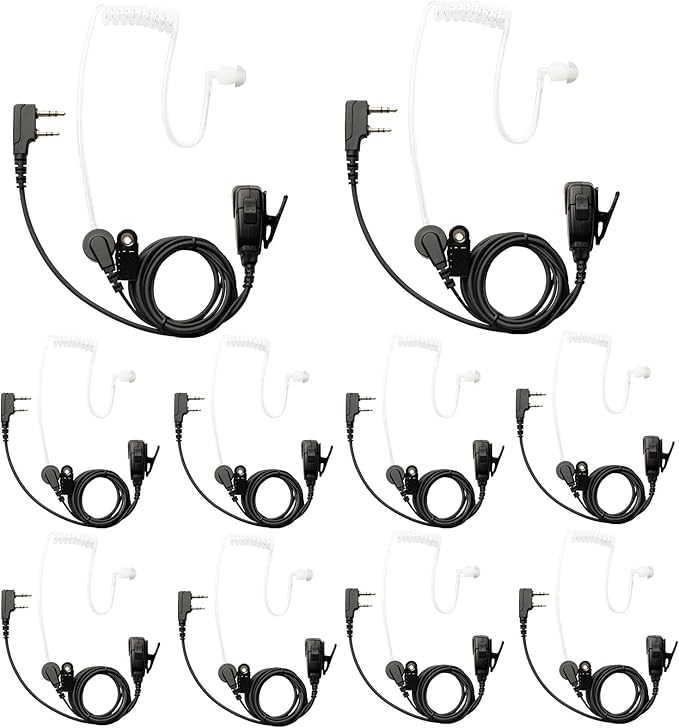 10 PCS UV-5R Earpiece Surveillance Kit Compatible by Yolipar