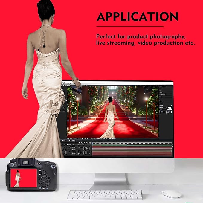 Red Photography Backdrop for Photoshoot, Photo Backdrop Curtain - Image 3